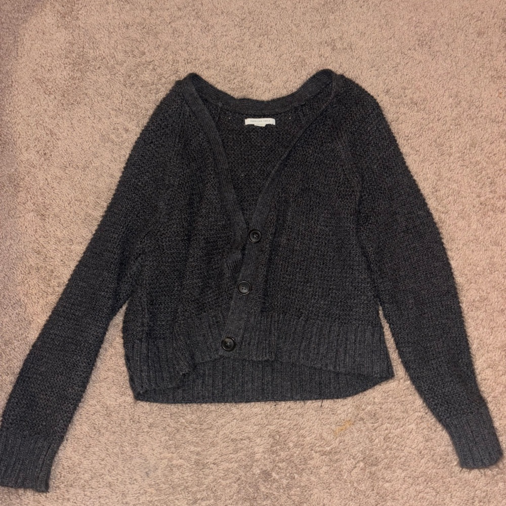 American Eagle Outfitters Black Cardigan Sweater